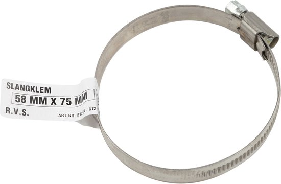 Deltafix slangklem metaal RVS 50 mm x 65 mm 1 stuk van Deltafix