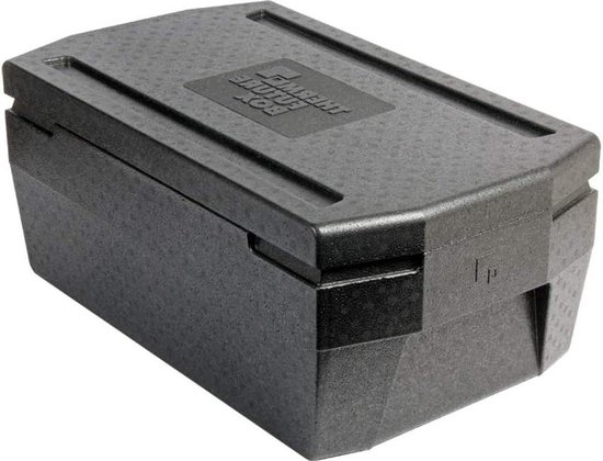 Deluxe GN 1/1 Thermo Future Box - 37 liter isolatiebox EPP zwart Cool Box Stand van Deluxe