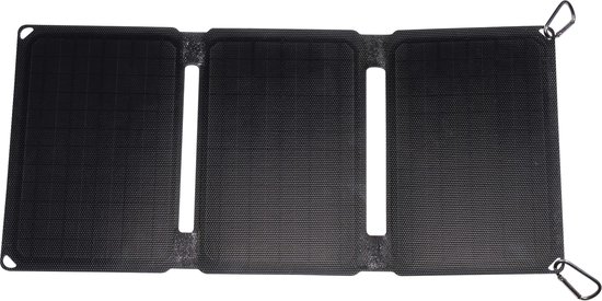 Denver Solar Panel - Opvouwbaar Zonnepaneel - 20W - QC3.0 voor Snel Laden - Slim Design - SOP10200 - Zwart