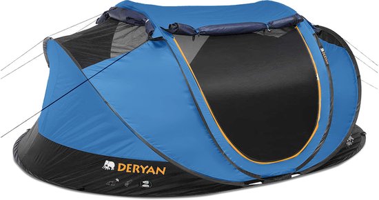 Deryan Luxe Cocoon Pop Up Tent - Anti-UV 50+ 2 Seconds - 2 Persoons - Navy van Deryan