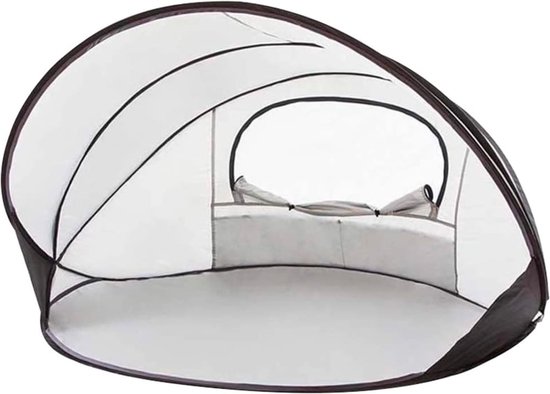 Deryan Luxe Pop Up Strandtent XXL - Anti-UV 50+ - Zilver van Deryan