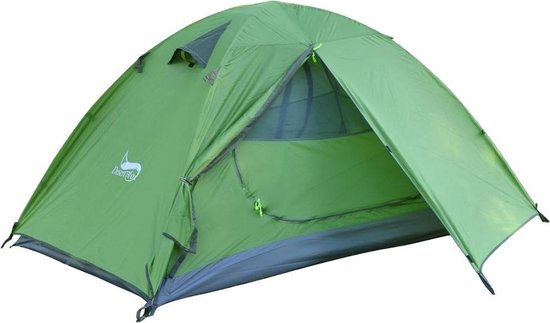 Desert&Fox 2-persoons Tent - Lichtgewicht - Waterdicht - 210T - 2 Deurs - Ruime Kampeertent - Kamperen - Hiking & Wandelen van Desert&Fox