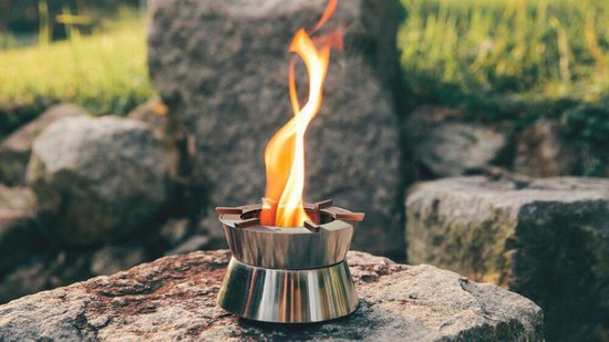 Designnest EmberStove - Camping Fornuis - Vortex vlam - Roestvrij Staal van designnest