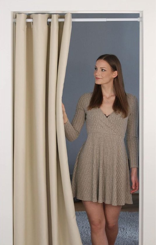 Deurgordijn - Polyester - 150x195cm - Beige
