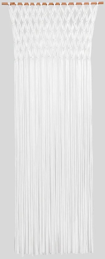 Deurgordijn/vliegengordijn - macramé - Cotton Cocoon wit - 90x200cm van Cotton Cocoon