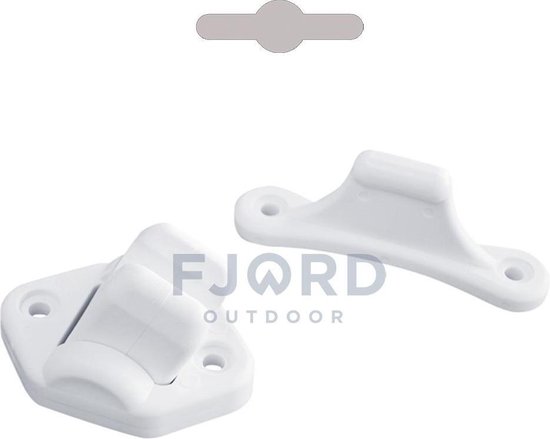 Deurvanger 2-delig Beweegbaar Wit 3mm van Staka