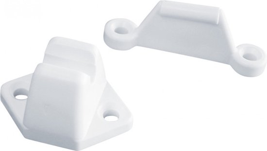 Deurvanger 2-delig WIT van Intersteel