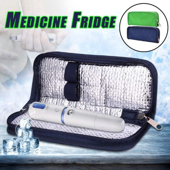 Diabetes koeltas - Insuline koeltas - Diabetes etui - Medische koeltas - Blauw van The Insulacare
