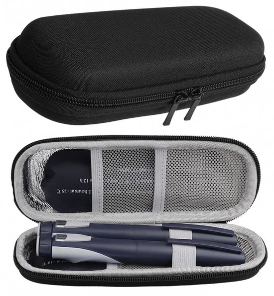 Diabetes koeltas - koeltas- diabetes etui - 2 Stuks - insuline spuiten - reis etui - Geen gel pack inbegrepen van Travando