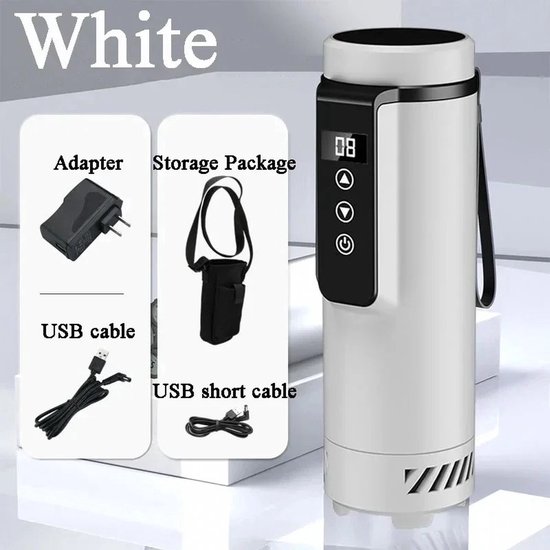 Diabetes Tas - Insuline Koeltas - e Koelbox - Medicijnen Koeler - Inclusief Draagtas en Oplader - Draagbare Insulinakoeler met USB-lader - wit