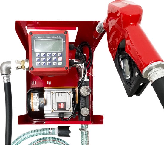 Diesel transferpomp 230V digitale teller met automatisch pistool MW Tools POT22060DF van Merkloos