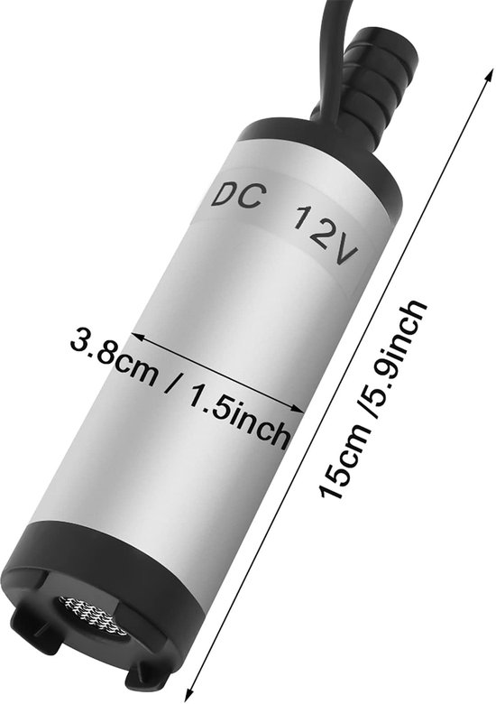 Dieselpomp, 12V 3.8cm Draagbare Dompelpomp Brandstof Water Olie Transfer Drum Pomp Mini Tank Sub, Pomp Accessoires