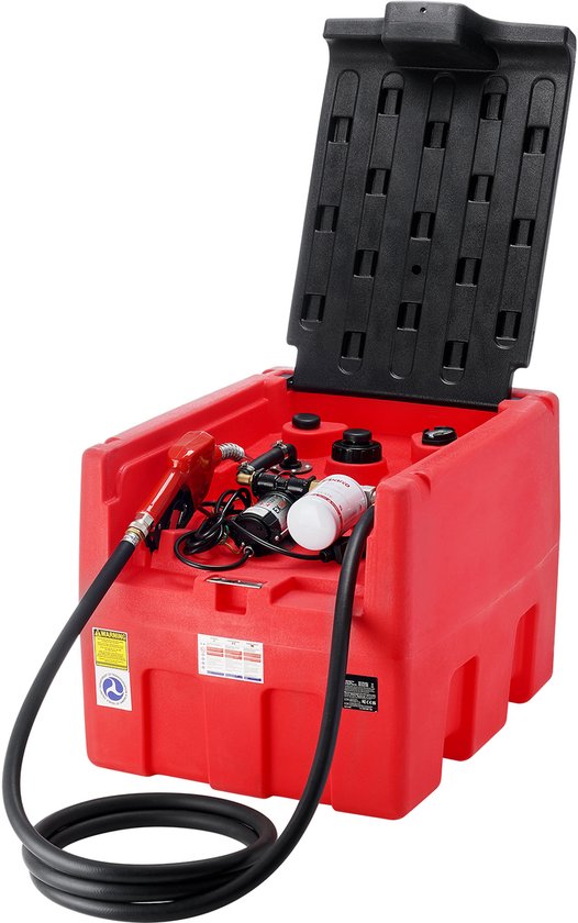 Dieseltank Draagbaar - 48 Gal Capaciteit - 12 V Elektrische Pomp - 10,6 GPM Debiet - Benzinoverdrachttank - Brandstoftransport