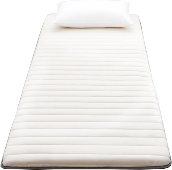 Dikke 5 cm zachte futonmatras voor eenpersoonsbed - Opvouwbare slaapmat voor thuis, kamperen en sofa (80x190 cm)