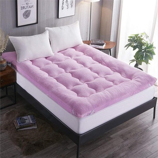 Dikke Futon Matras - Slaapkussen Vloer - Comfortabel Slapen - Opvouwbaar En Draagbaar - 90x200cm - Effen Kleur
