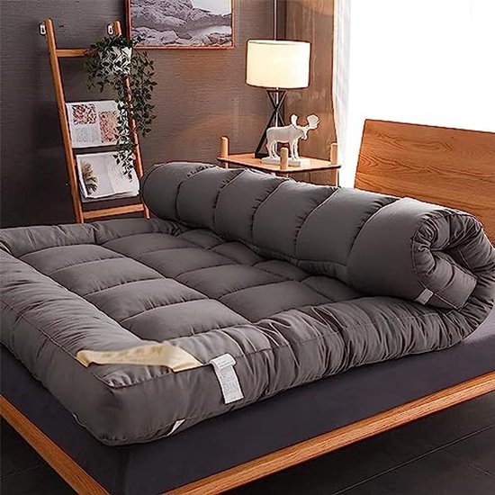 Dikke Vloermatras 180 x 200 cm - Opvouwbaar en Ademend - Ideaal als Campingmatras en tijdelijk Bed van Snoozzz