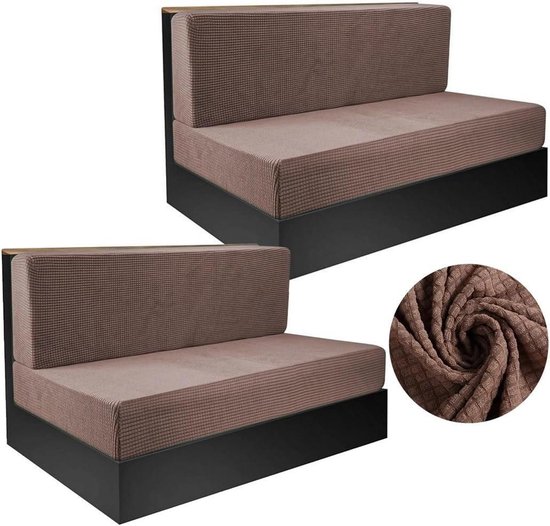Dinette Kussenslopen - Bankhoezen Camper - Meubels Beschermen - Universele Pasvorm - 2 stuks - Lichtbruin