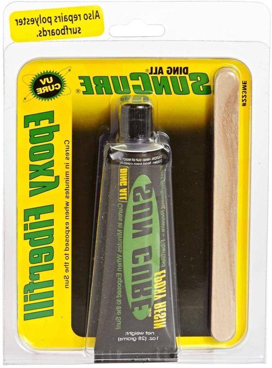 Ding All Repair Kit Sun Cure Epoxy Fiberfill 1oz - A faster method for repairing all types of surfboards, especially epoxy