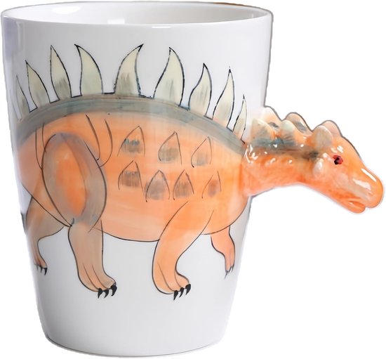 Dino Beker - Keramische Mok - Drinken Thuis - Unieke 3D Designs - 400 ml - Ankylosaurus