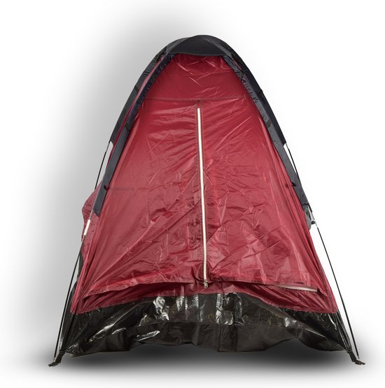 Discountershop Lichtgewicht Koepeltent 2 Persoons - Rood - Geschikt voor Kinderen - 200cm x 120cm - Waterbestendig voor Kamperen & Outdoor - Eenvoudig Op te Zetten van Discountershop