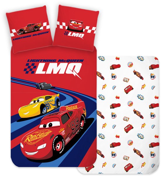 Disney Cars peuterdekbedovertrek Rood - 100 x 135 cm - Katoen