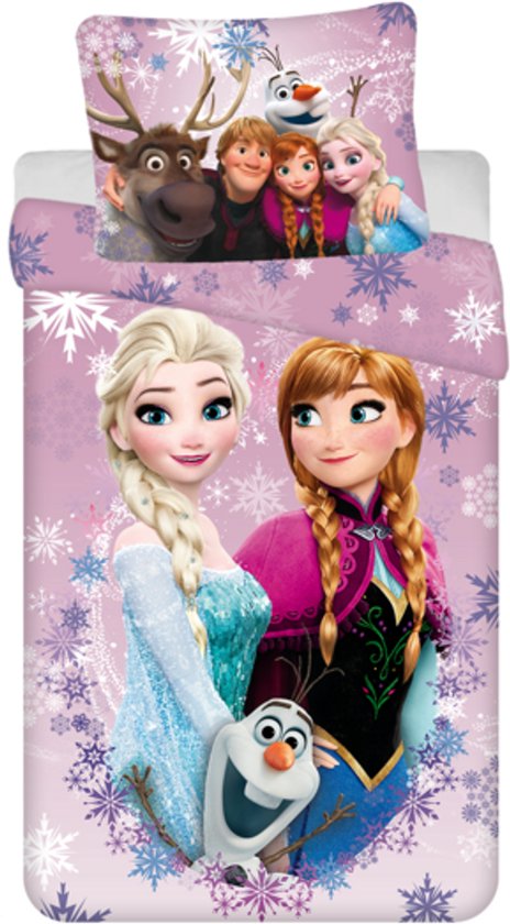 Disney Frozen dekbedovertrek - Eenpersoons - 140 x 200 cm - 60 x 70 cm - Katoen van Disney