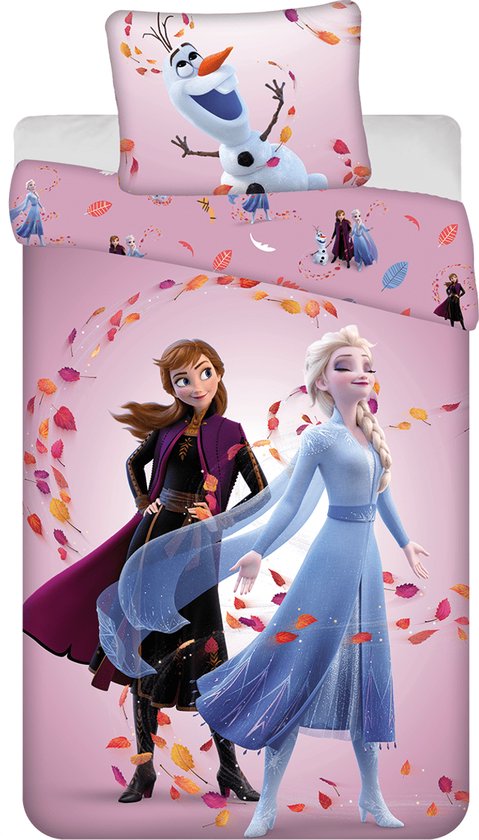 Disney Frozen Dekbedovertrek Magisch- 140 x 200 cm - Katoen - 50x 70cm van Merkloos