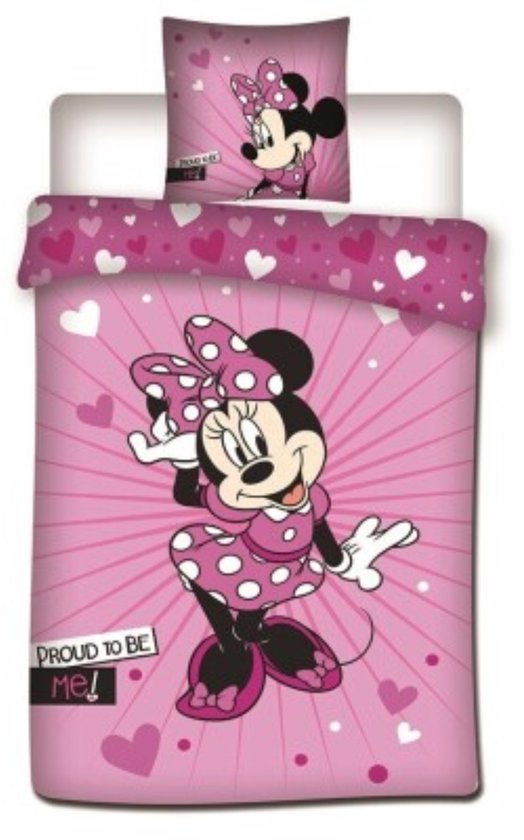Disney Minnie Mouse Dekbedovertrek Proud - 140 x 200 cm - Polyester van Merkloos