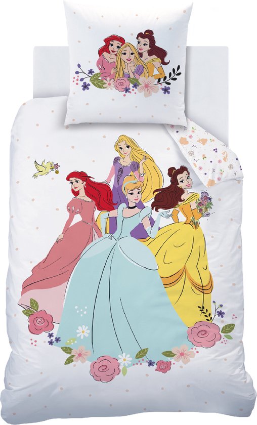 Disney Princess Dekbedovertrek Ball - Eenpersoons - 140 x 200 cm - Katoen van Merkloos