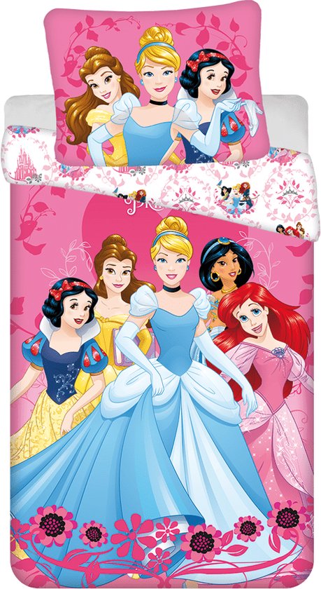 Disney Princess Dekbedovertrek roze - 140 x 200 cm van Disney