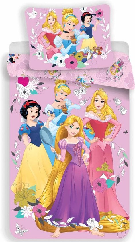 Disney Princess Pink - Dekbedovertrek - Eenpersoons - 140 x 200 cm van Disney