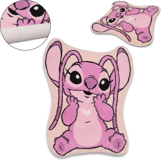 Disney Stitch en Angel tapijt, roze 60x80 cm van Disney