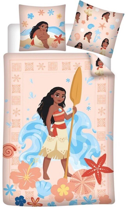 Disney Vaiana Dekbedovertrek Warrior - 140 x 200 + 65 x 65 cm - Polykatoen van Disney