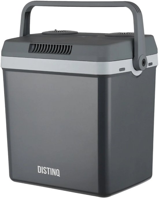 DistinQ Elektrische Koelbox voor Auto en Camping – Koelbox Elektrisch met Verwarmingsfunctie - 12v 230 Volt – 25L - Grijs van Merkloos