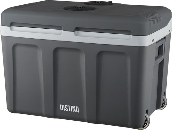 DistinQ Elektrische Koelbox voor Auto en Camping – Koelbox Elektrisch met Verwarmingsfunctie - 12v 230 Volt – 40L - Grijs van Merkloos