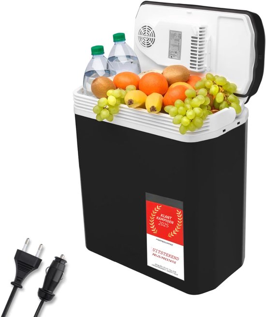 DnA® Koelbox Elektrisch 12v 230 Volt - Koelbox - Koelbox Elektrisch - Zwart - 40cm x 24cm x 43cm