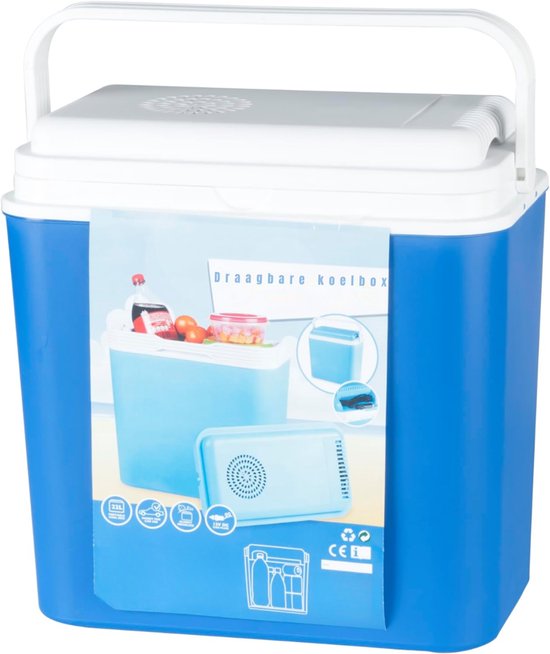 DnA® Koelbox - Koelbox Elektrisch 12v 230 Volt - Koelbox Elektrisch - Koelbox Auto - Blauw - ‎39cm x 23cm x 40cm