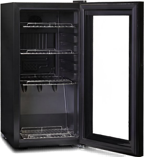 DnA® Koelkast - Vrijstaande Minibar voor Slaapkamer & Kantoor - Luxe Mini Koelkast met Vriesvak - Zwart - 45cm x 35cm x 70cm