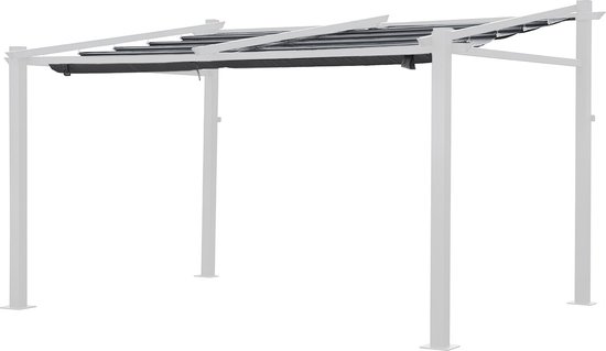 Doek voor muurpergola 3 × 4m FRÉJUS grijs van Merkloos