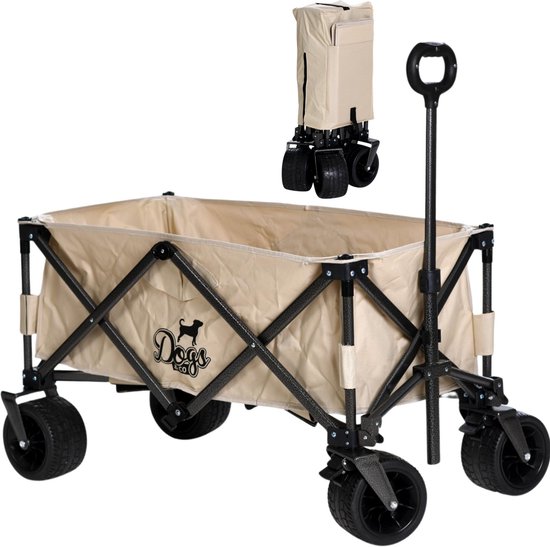 Dogs&Co® Opvouwbare Bolderkar Beige van Merkloos