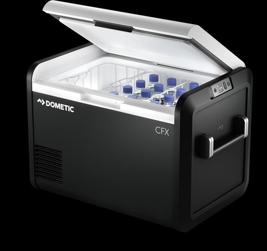 Dometic CFX3 55IM - compressor koeler/vriezer met ijsblokjes maker - 53L - 12/24/230V - Energieklasse C - zwart/grijs van Dometic