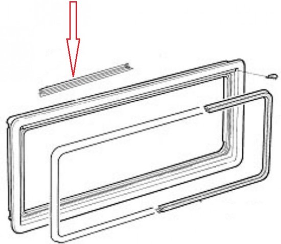 Dometic S4 Raam afdichtrubber buitenk/wand 5mtr van Dometic