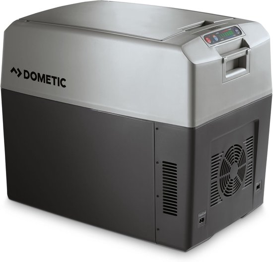 Dometic TC 35 verplaatsbare Koelbox en verwarmbox TropiCool TC 35FL Draagbare elektrische Koelbox, 33 Liter, 12/24 Volt DC en 100-240 V AC, Mini koelkast voor auto, vrachtwagen, boot en stopcontact van Dometic