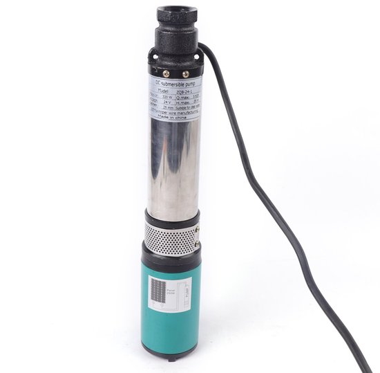 Dompelbare Waterpomp 320W 24V - Metaal - 25mm Uitlaat - Voor Diepe Bronnen - Elektrische Boerderij Pomp