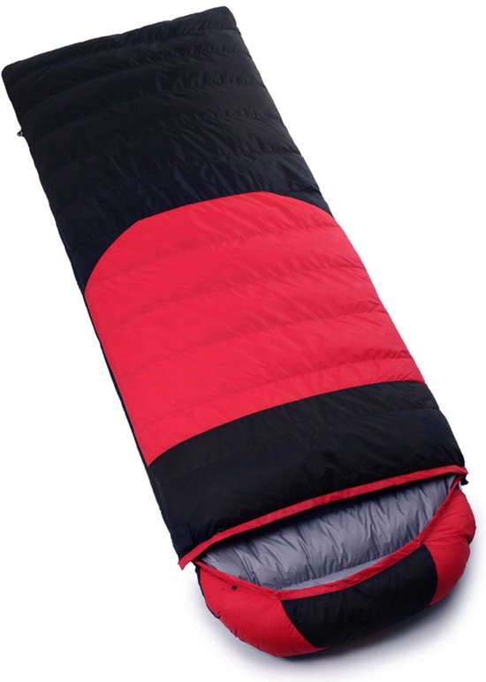Dons-slaapzak (Donsalternatieve vezel / Donsachtige vezel) – Model: envelop – Waterdicht en ademend – Geschikt voor thru-hiking-backpacken en kamperen – Geschikt voor vier seizoenen – 600 g (0–15 °C)-210 x 80 cm