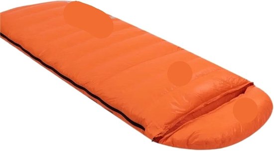 Dons Slaapzak - Envelop Slaapzak - Kamperen Wandelen - Waterbestendig Ontwerp - 1000g - Oranje