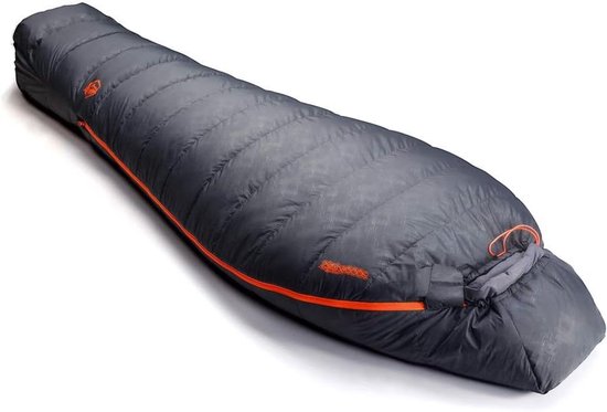 Dons Slaapzak - Mummy Slaapzak - Kamperen Buiten - Waterafstotend Dons - XL 83 inch - Grijs