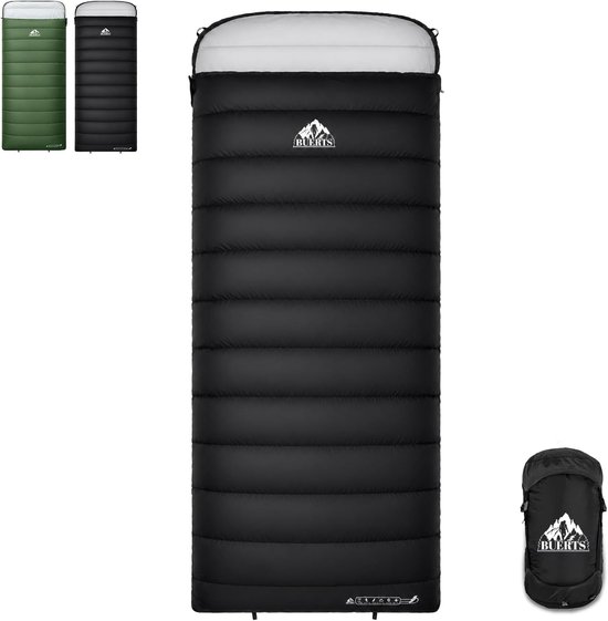 Dons Slaapzak - Winter Slaapzak - Buiten Kamperen - Warmte Ontwerp - L - Zwart