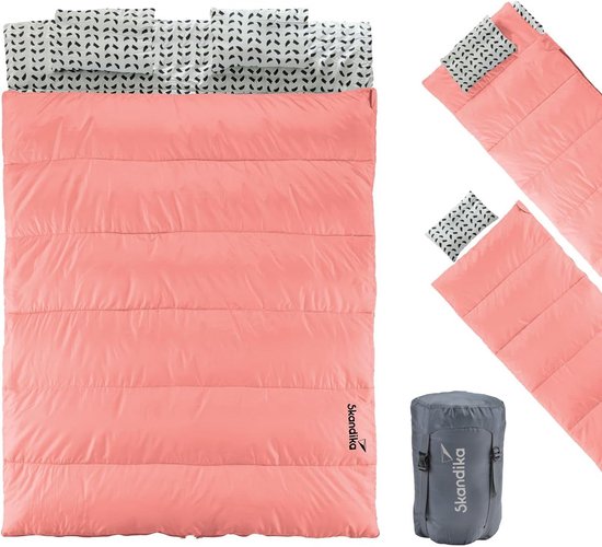 Donsdeken Slaapzak voor 2 Personen | 3 Seizoenen | Ombouwbaar naar 2 Eénpersoons en Picknickkleed | 220x150 cm van Merkloos