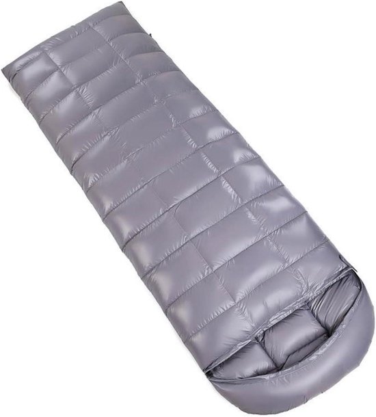 Donzen Slaapzak - Kampeer Slaapzak - Buiten Kamperen - Waterdicht Winddicht - 210x80 cm - Grijs